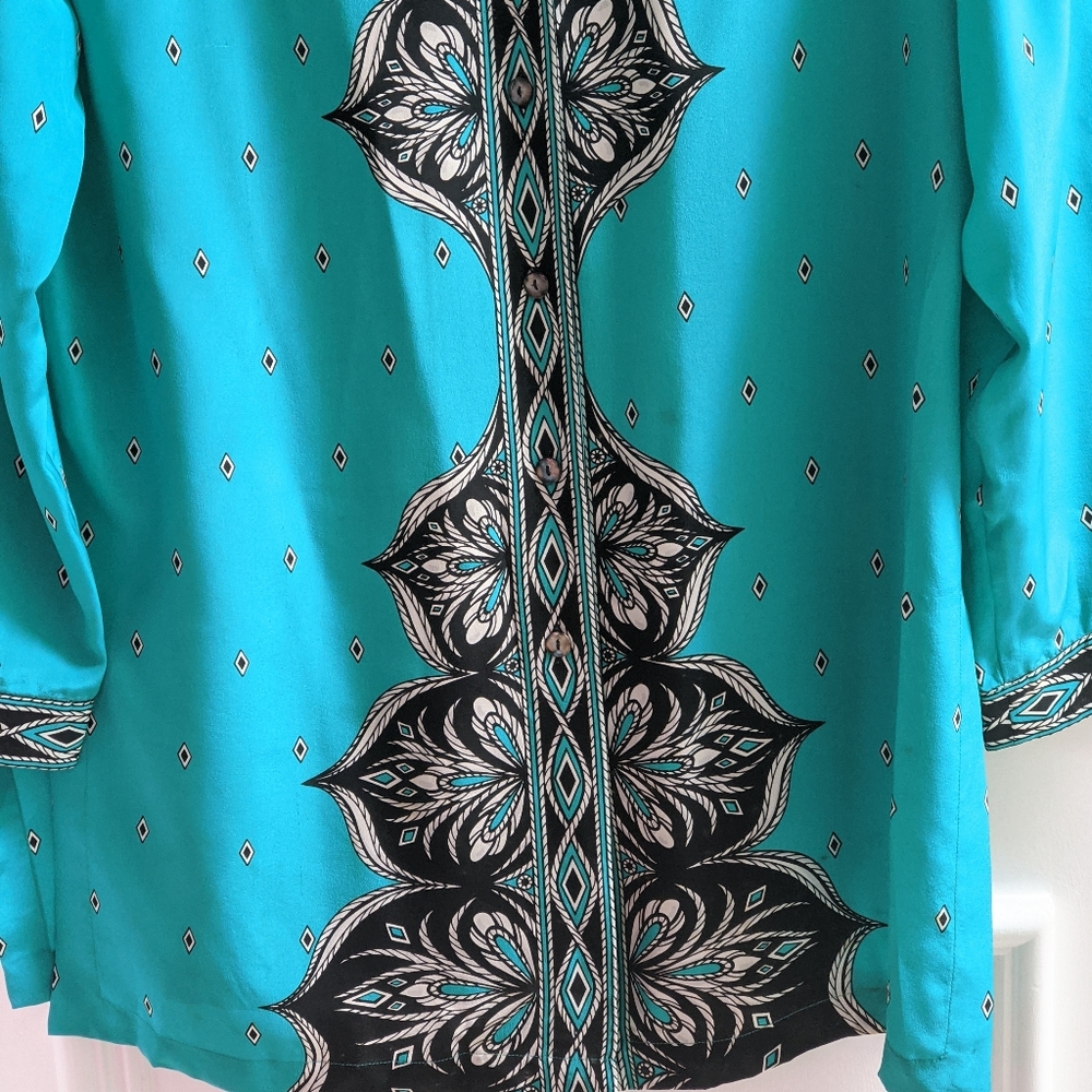 Vintage 100% silk blouse - Picture 7 of 9